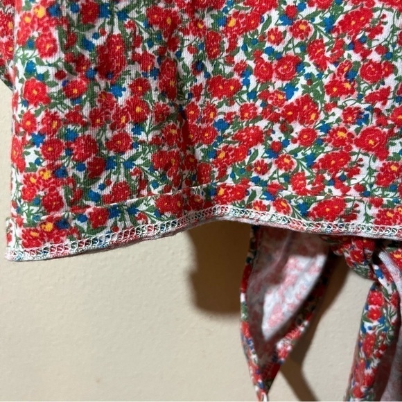 Zara Crop Tie Front Floral Print T Shirt Women’s Small Cowgirl Western Festival - Picture 7 of 8